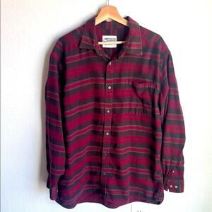 MOUNTAIN KHAKIS Mens Long Sleeve Red He at Print Flannel Shirt Size XL